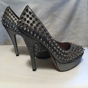 Vince Camuto, Madelyn Spike Glitter Stilettos